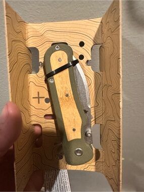 Gerber Olive Green Folding Pocket folder bamboo Inlay